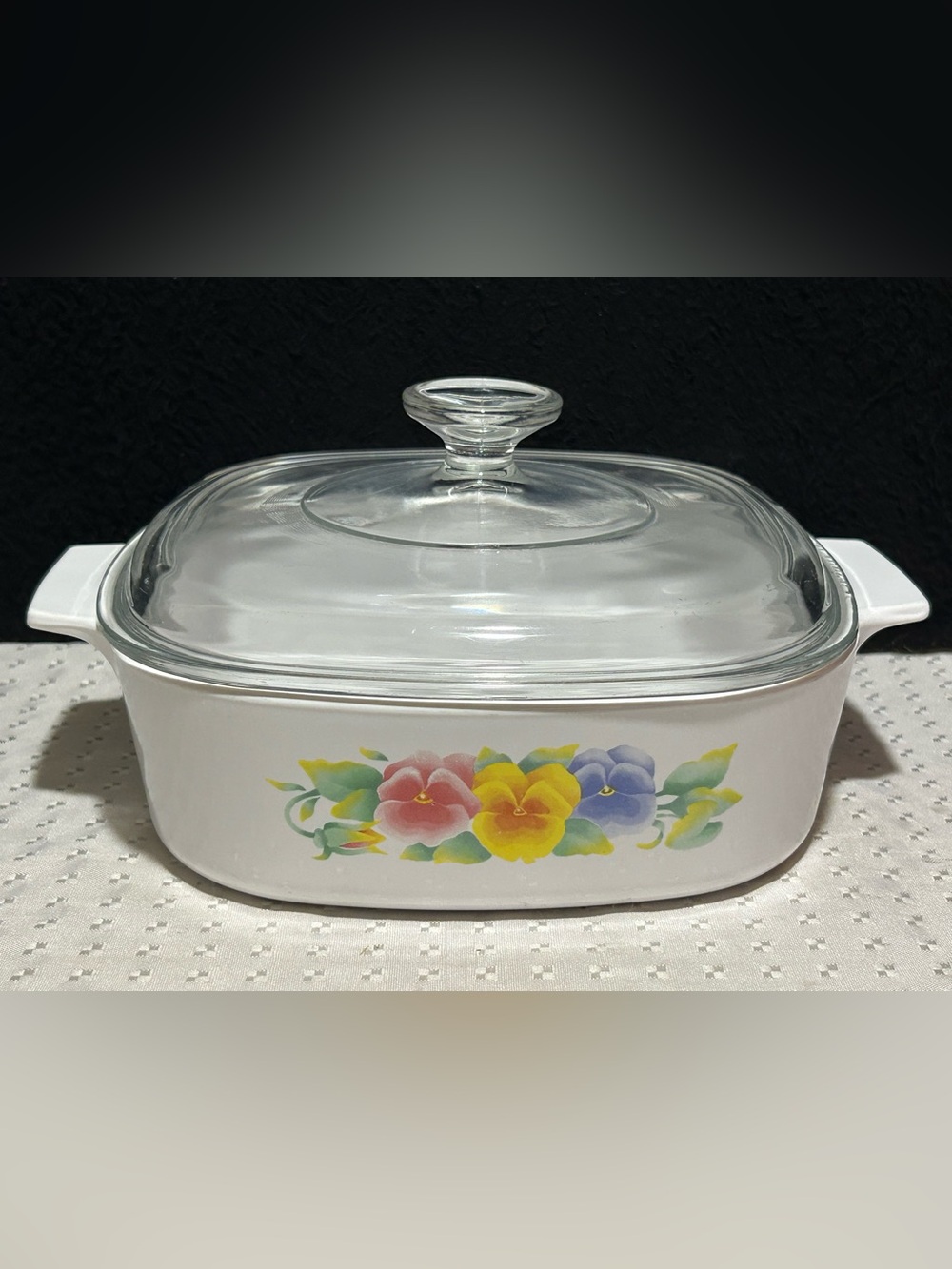 Corning Ware Summer Blush Pansy A2B 2L Casserole With Lid-Made In USA